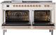 Ilve® Nostalgie II Series 60" Antique White Pro Style Dual Fuel Range-2