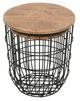 Jofran Inc. Global Archive Rondo 2-Piece Brown Nesting End Table Set with Black Base-4