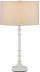 Currey & Company Gallo Gesso White Table Lamp-0