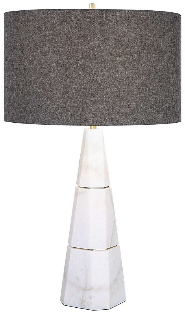 Uttermost® Citadel White Marble Table Lamp-0