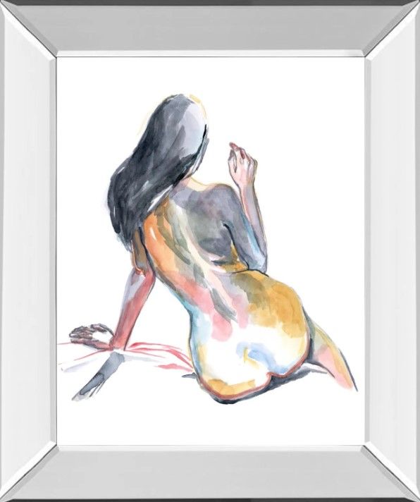 Classy Art Colorful Shadows II by Jennifer Paxton Parker Mirrored Frame Wall Art-0