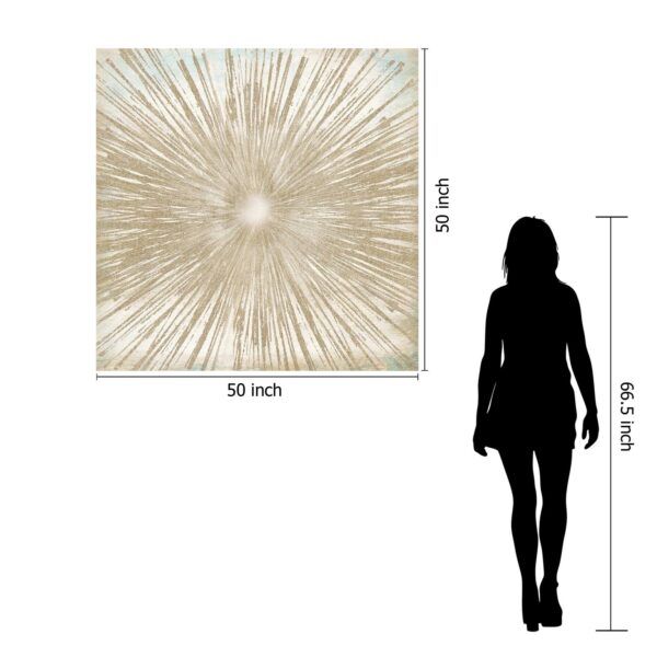 Classy Art Style 23 Floating Tempered Glass with Foil Wall Art-3