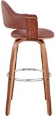Armen Living Daxton Brown/Walnut Bar Stool-4