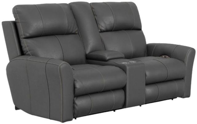 Catnapper® Fredda Anthracite Power Reclining Console Loveseat-0