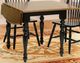 TEI Windswept Shores Black/Cherry Rub-thru Dining Table-0