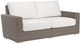 Sunset West Coronado Driftwood Resin Wicker Outdoor Loveseat with Canvas Flax Cushion-0