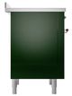 Ilve® Nostalgie II Noblesse 36'' Emerald Green Pro Style Induction Range with Copper Trim-2