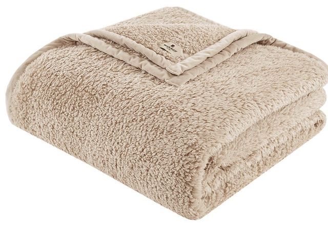 Olliix by Woolrich Full/Queen Tan Burlington Berber Blanket-0