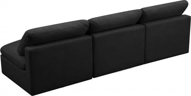 Meridian Furniture Plush Black Velvet Standard Cloud Modular Sofa-1