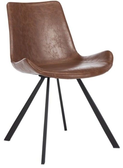 Safavieh Terra 2-Piece Black/Medium Brown Dining Side Chair Set-1