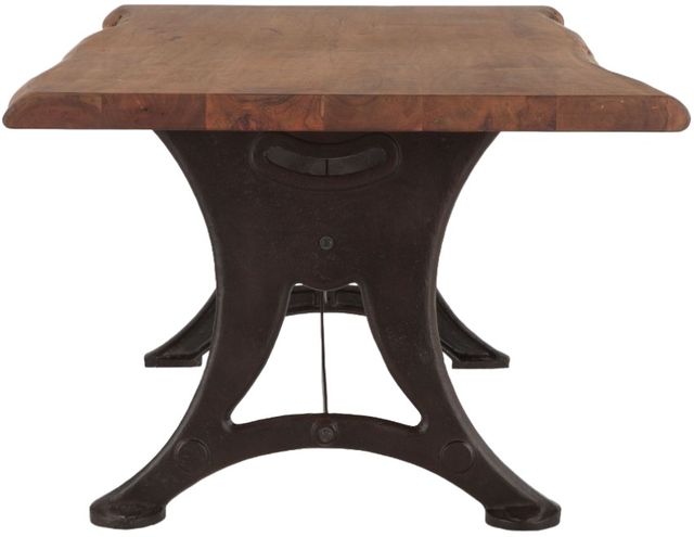 Home Trends & Design Organic Forge Antique Zinc/Raw Walnut Dining Table-2