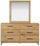 Magnussen Home® Davenport Rustic Caramel Double Drawer Dresser with Portrait Mirror-3
