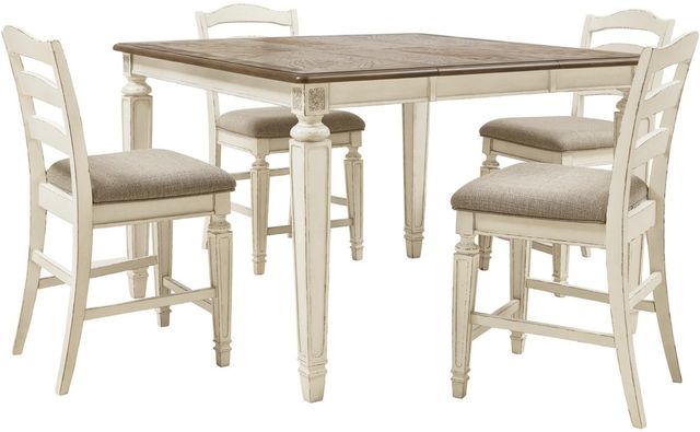 Signature Design by Ashley® Realyn 5 Piece Two-Tone Counter Height Dining Set-0