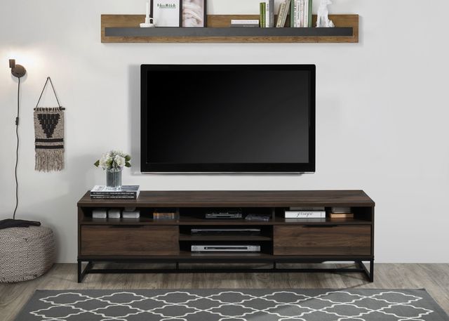 Milton Green Stars Dark Walnut Faux Wood 71" TV Stand-1