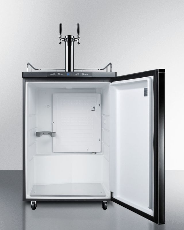 Summit® 5.6 Cu. Ft. Black Beer Cooler/Kegerator-1