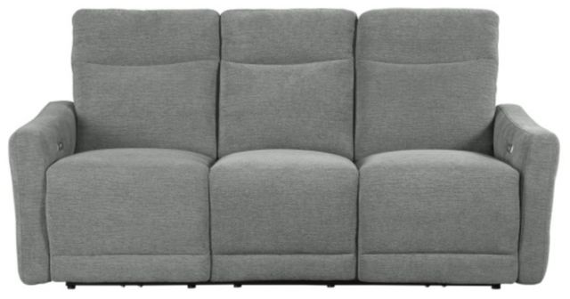 Homelegance® Edition Dove Gray Power Reclining Sofa with Power Headrest-2