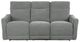 Homelegance® Edition Dove Gray Power Reclining Sofa with Power Headrest-2