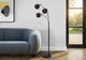 Monarch Specialties Inc. Black 71" Arc Floor Lamp with 3 Bulbs-1