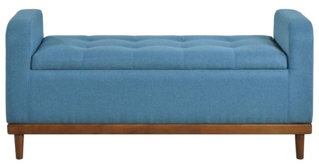 Mazin Furniture Brigitte Blue Lift Top Storage Bench-1