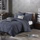 Olliix by INK+IVY 3 Piece Navy King/California King Masie Elastic Embroidered Cotton Duvet Cover Set-2