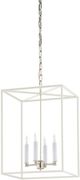 Wildwood Lamps Bailey Matte White/Polished Nickel Hanging Pendant Light-0