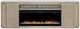 Bernards Pagosa 2-Piece Beige Marble-Top Fireplace Console with 50" Crystals Set-3