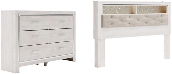 Signature Design by Ashley® Altyra 2-Piece White King Bookcase Headboard Bed Set-0