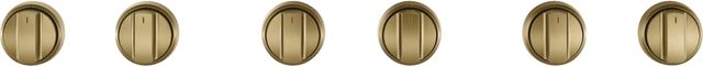 Café™ 36" Brushed Brass Pro Range Handle and Knob Kit-1