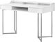 Monarch Specialties Inc. 48"L White and Silver Metal Computer Desk-1