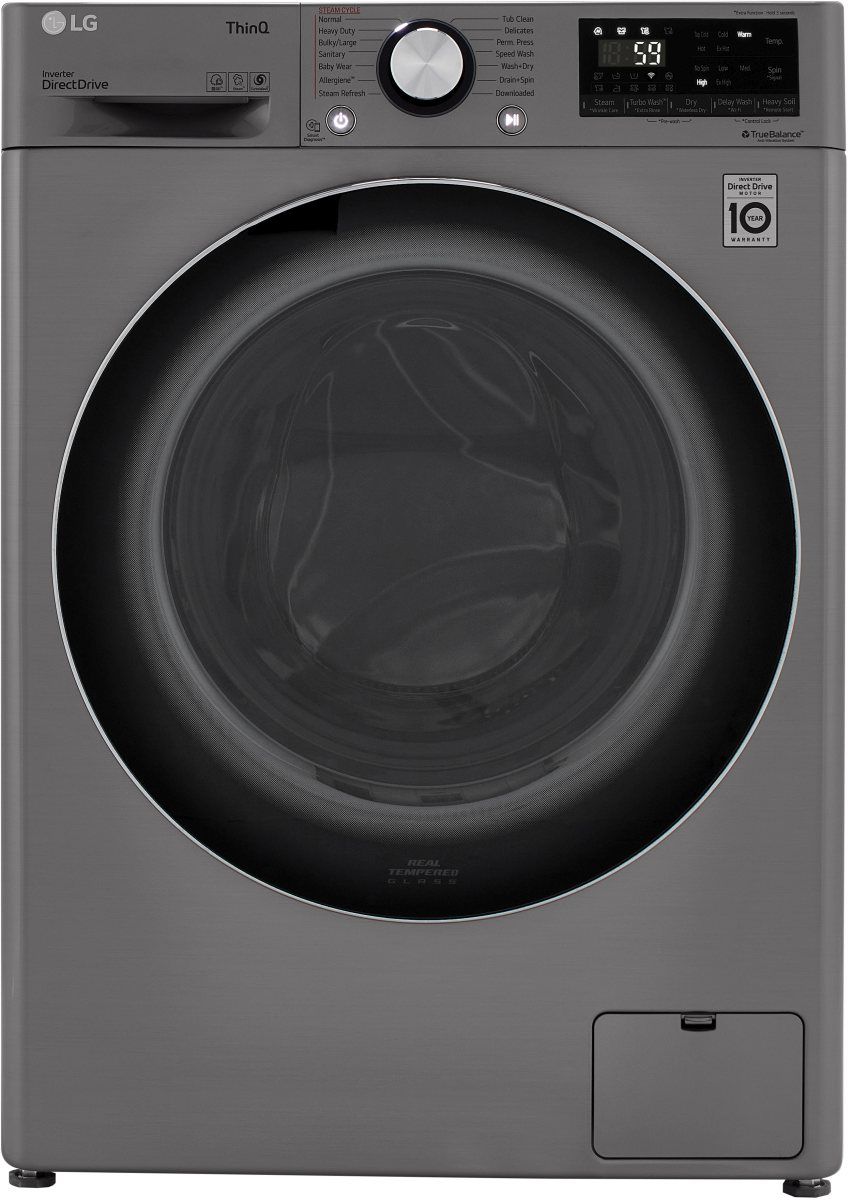 LG 2.4 Cu. Ft. Graphite Steel Front Load Washer Dryer Combos 