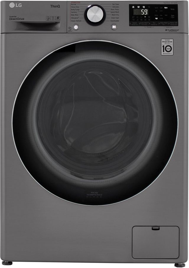 LG 2.4 Cu. Ft. Graphite Steel Front Load Washer Dryer Combos -0