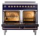 Ilve® Nostalgie II Noblesse 40'' Midnight Blue Pro Style Induction Range with Copper Trim-2