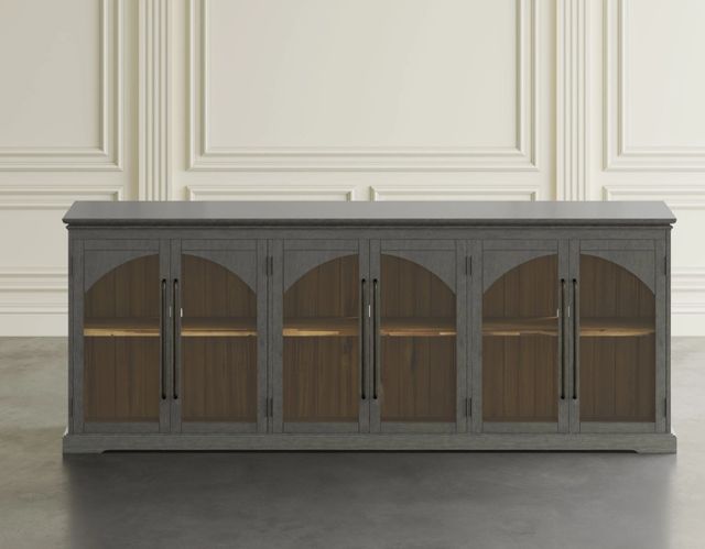 Jofran Inc. Archdale Gray 6-Door Gothic Arch Accent Cabinet-2