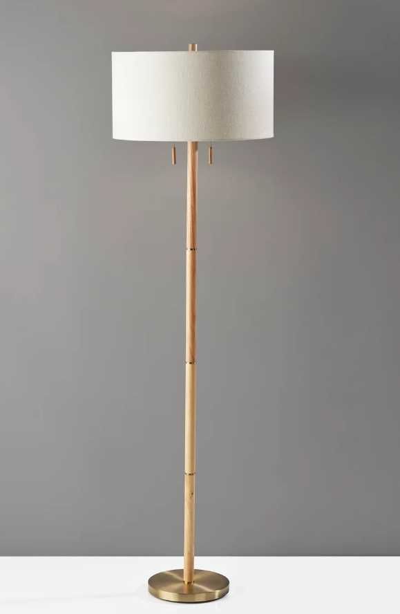Adesso® Madeline Antique Brass Floor Lamp-3