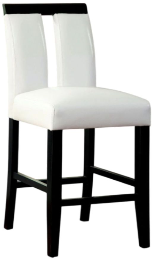 Furniture of America® Luminar 2-Piece Black/White Counter Height Chair Set-0