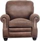 BarcaLounger® Longhorn Sanded Dark Bomber Leather Manual Recliner-3