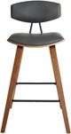 Armen Living Fox Gray/Walnut Counter Stool-4