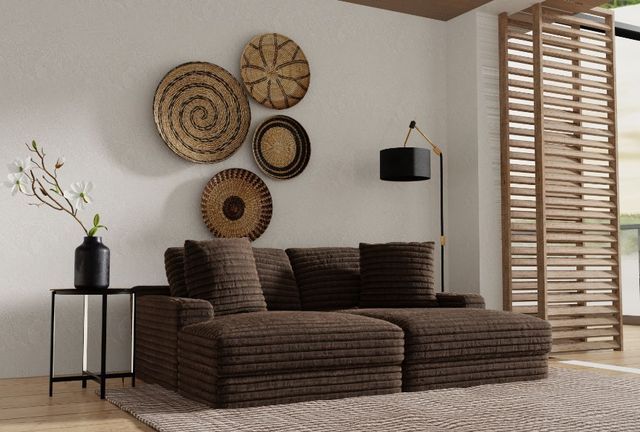 Jackson Furniture Comfrey 2-Piece Chocolate Double Wide Chaise Sectional-1