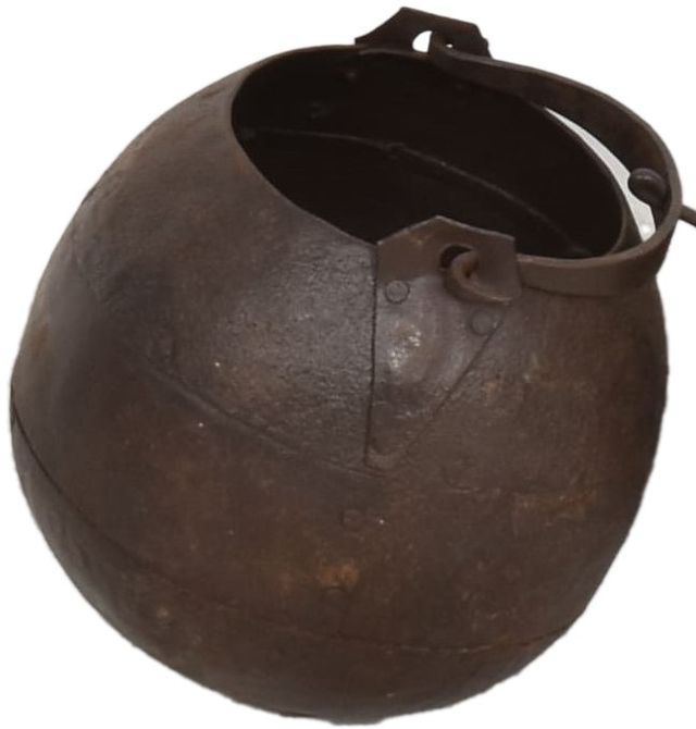 Jaipur Furniture Brown Iron Pot-1