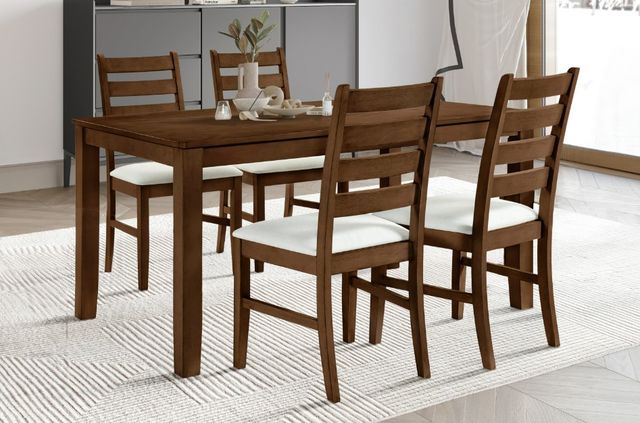 New Classic® Home Furnishings Pascal 5-Piece Walnut 60" Counter Dining Set-1