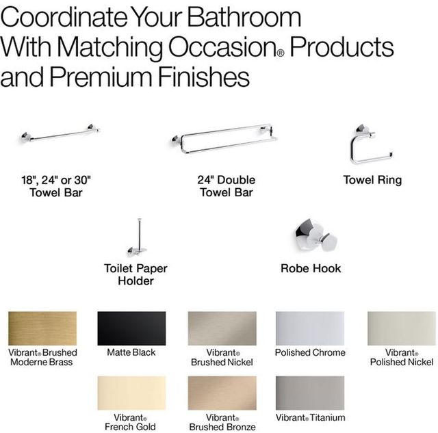 KOHLER® Elate® Vibrant Brushed Moderne Brass 12" Towel Bar-4