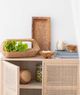 A & B Home 2-Piece Brown 3" Teak Bowl Set-0