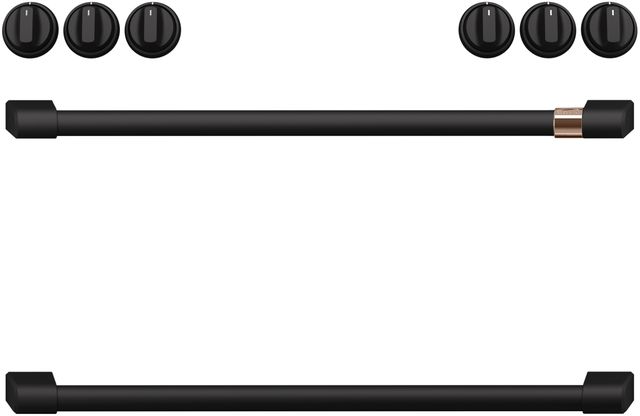 Café™ Flat Black Front Control Gas Knobs and Handle Kit-0