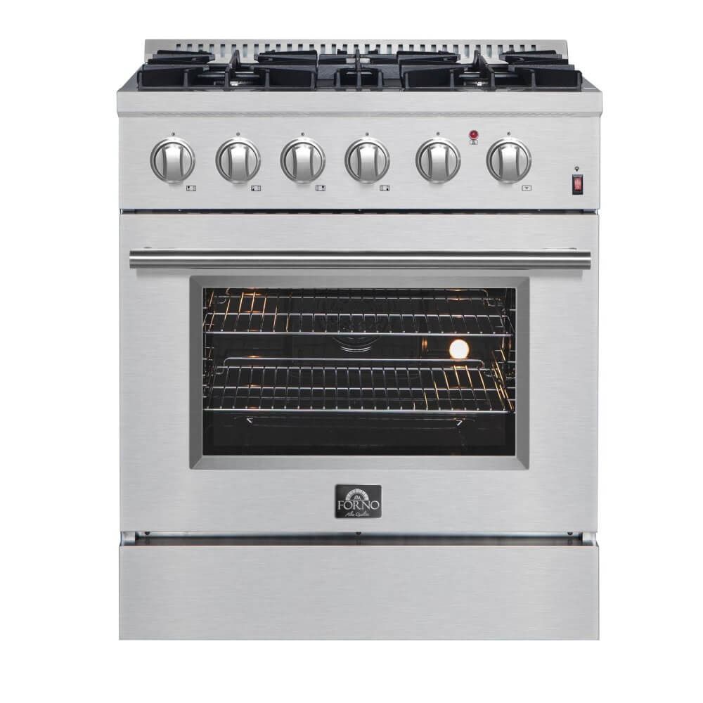 FORNO® Marco 30" Stainless Steel Pro Style Dual Fuel Range