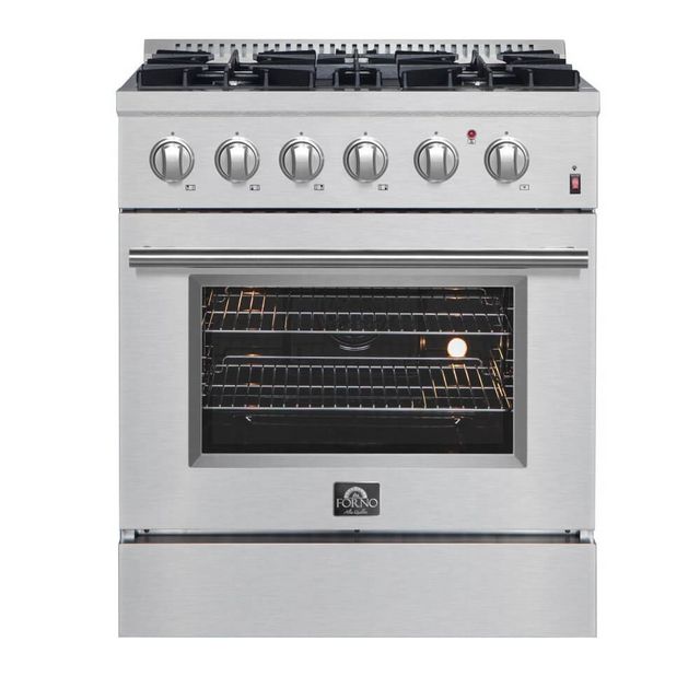 FORNO® Marco 30" Stainless Steel Pro Style Dual Fuel Range-0