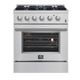 FORNO® Marco 30" Stainless Steel Pro Style Dual Fuel Range-0