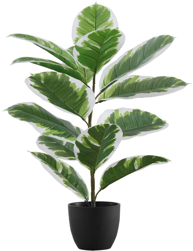 Monarch Specialties Inc. Green/Black 27" Artificial Potted Rubber-0