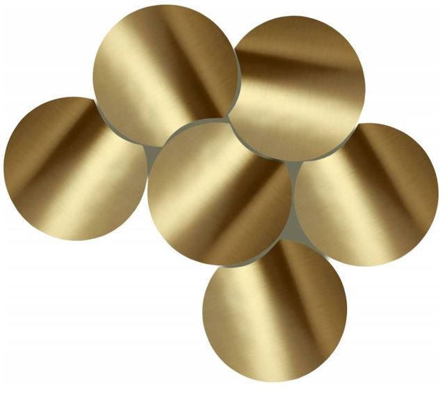 Meridian Furniture Dimple 6-Piece Gold 18" Modular Nesting Coffee Table Set-2