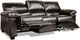 Campio Furniture Legacy Leather Cozy Black Motion Sofa-0