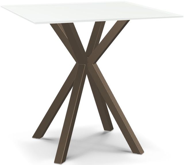 Amisco Customizable Asterisk White Round Counter-Height Table-0